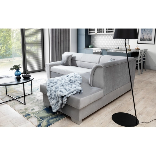 Kampinė sofa Bergen su patalynės dėže, audinys Monolith 84, Monolith 85