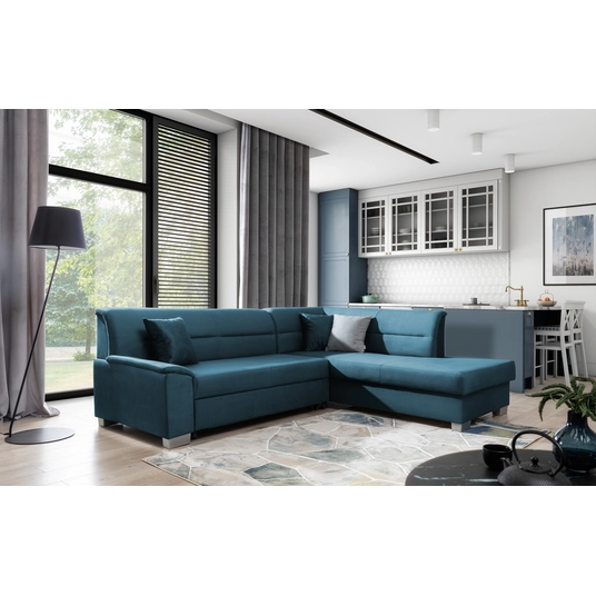 Kampinė sofa Bergen su patalynės dėže, audinys Monolith 77