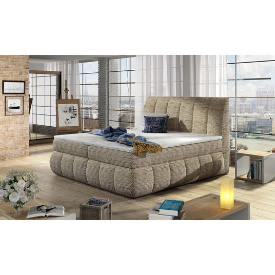 Continental lova su patalynės dėže Vincenzo 140X200, beige, audinys Berlin 03