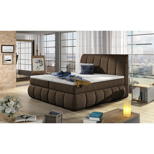 Continental lova su patalynės dėže Vincenzo 140X200, ruda, audinys Sawana 26