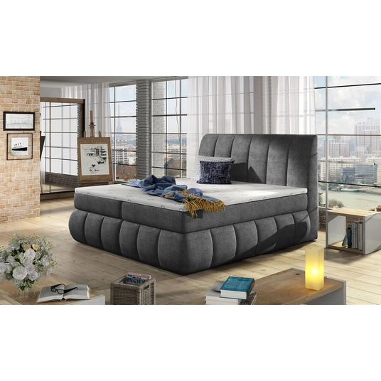 Continental lova su patalynės dėže Vincenzo 160X200, pilka, audinys Omega 13