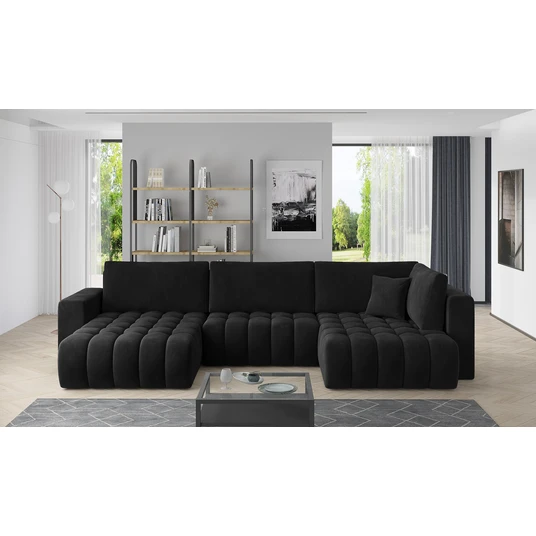 Kampinė sofa Bonito su patalynės dėže, audinys Velvetmat 10
