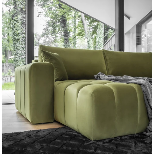 Kampinė sofa Bonito su patalynės dėže, audinys Loco 33
