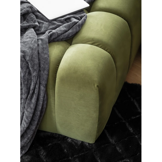 Kampinė sofa Bonito su patalynės dėže, audinys Loco 33