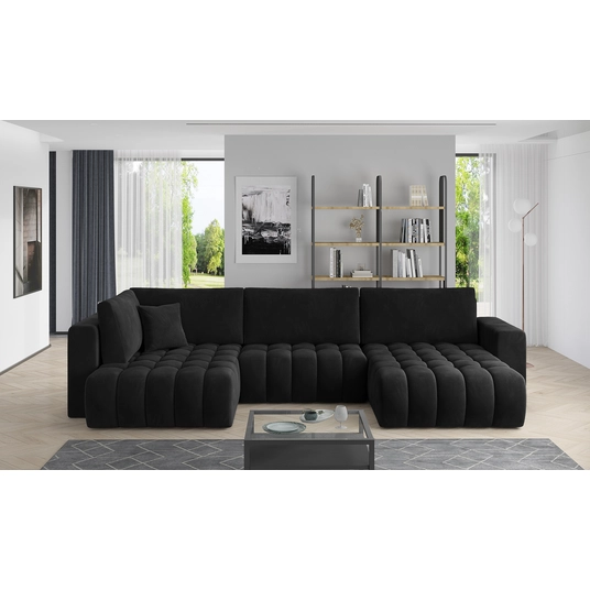Kampinė sofa Bonito su patalynės dėže, audinys Velvetmat 10