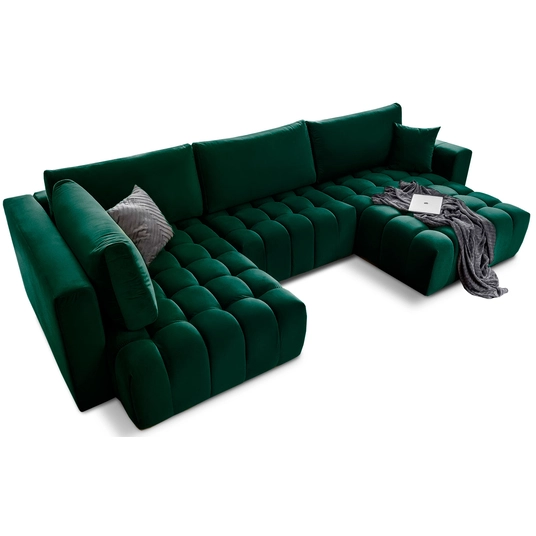 Kampinė sofa Bonito su patalynės dėže, audinys Loco 35