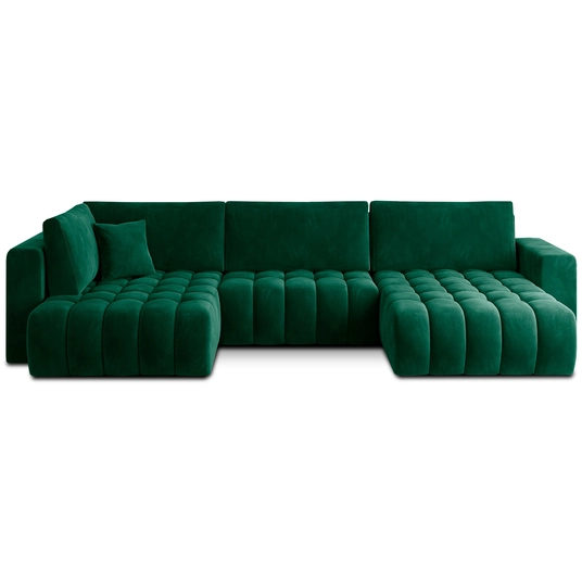 Kampinė sofa Bonito su patalynės dėže, audinys Lukso 35