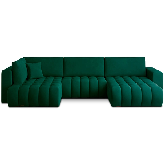Kampinė sofa Bonito su patalynės dėže, audinys Nube 35