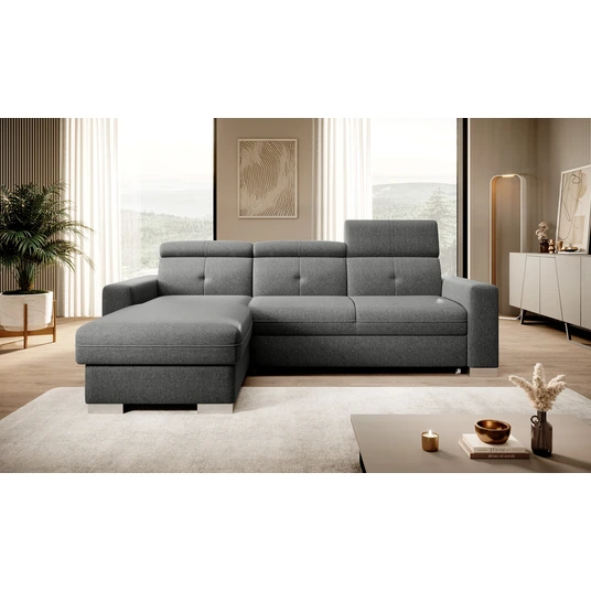 Kampinė sofa Fresia su patalynės dėže, audinys Flores 4