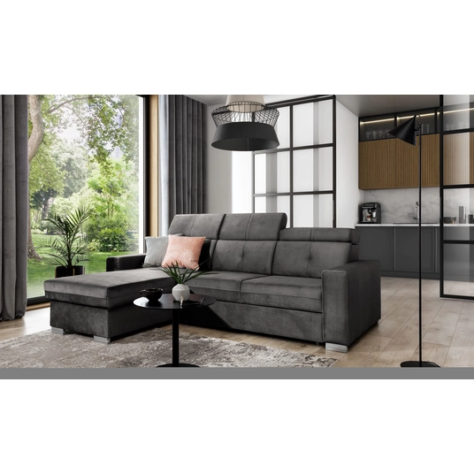 Kampinė sofa Fresia su patalynės dėže, audinys Nube 5