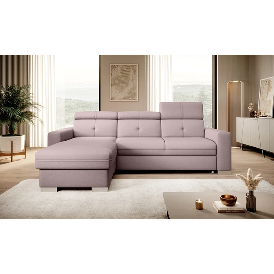 Kampinė sofa Fresia su patalynės dėže, audinys Gojo 101