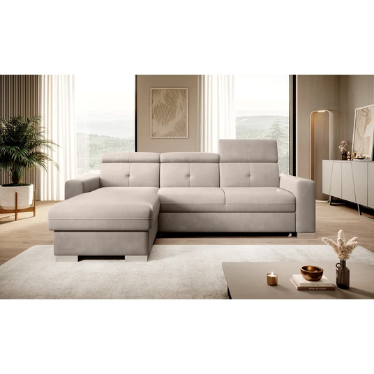 Kampinė sofa Fresia su patalynės dėže, audinys Sola 18