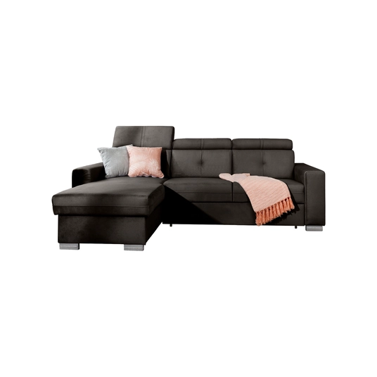 Kampinė sofa Fresia su patalynės dėže, audinys Nube 22