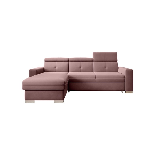 Kampinė sofa Fresia su patalynės dėže, audinys Velvetmat 24