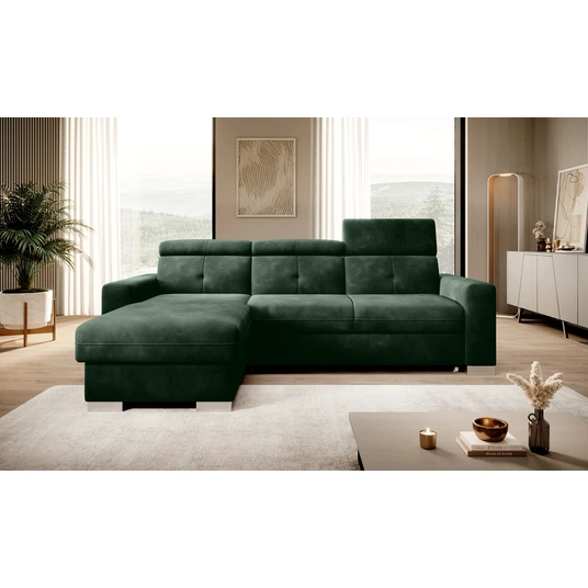 Kampinė sofa Fresia su patalynės dėže, audinys Loco 35
