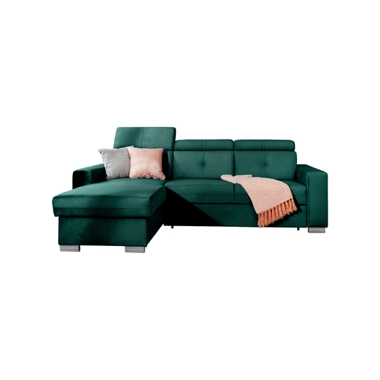 Kampinė sofa Fresia su patalynės dėže, audinys Nube 35