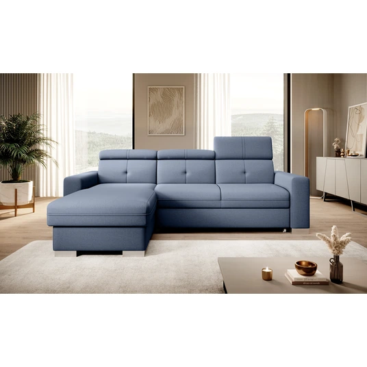 Kampinė sofa Fresia su patalynės dėže, audinys Gojo 40