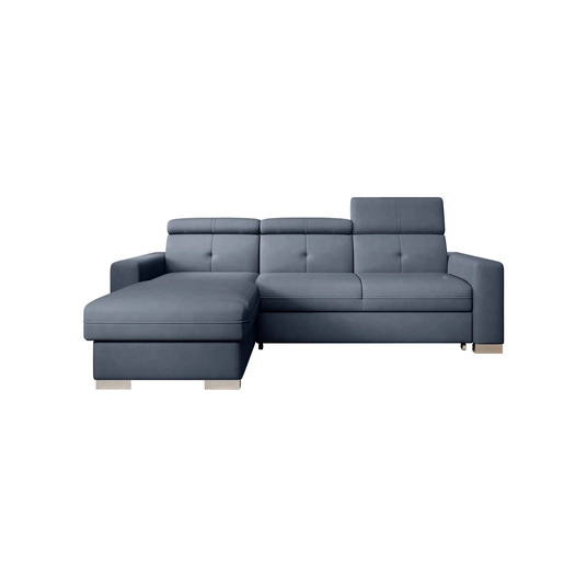 Kampinė sofa Fresia su patalynės dėže, audinys Poco 40