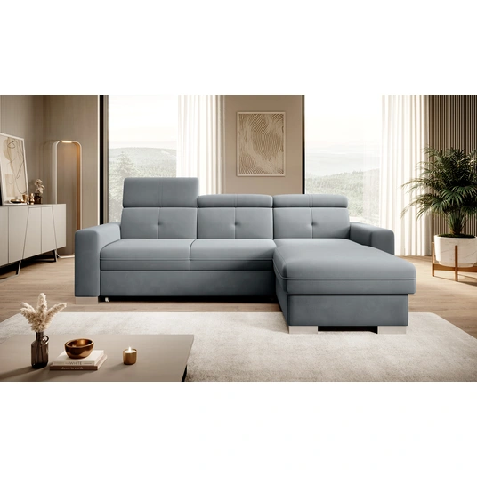 Kampinė sofa Fresia su patalynės dėže, audinys Velvetmat 4
