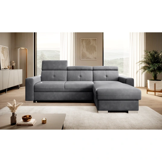 Kampinė sofa Fresia su patalynės dėže, audinys Sola 6