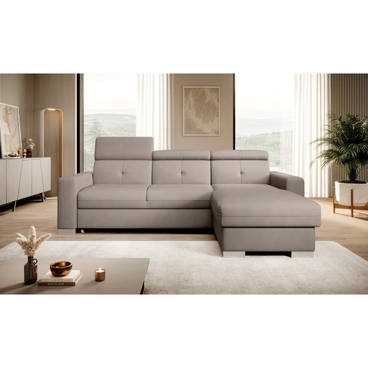 Kampinė sofa Fresia su patalynės dėže, audinys Poco 7