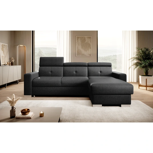 Kampinė sofa Fresia su patalynės dėže, audinys Flores 10
