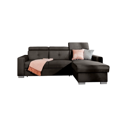 Kampinė sofa Fresia su patalynės dėže, audinys Nube 22