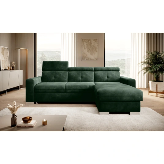 Kampinė sofa Fresia su patalynės dėže, audinys Loco 35