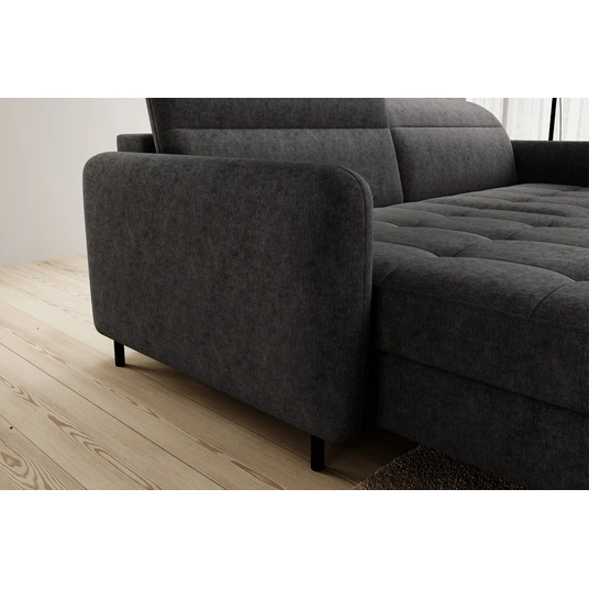 Kampinė sofa Gomsi su patalynės dėže, audinys Raquel 05