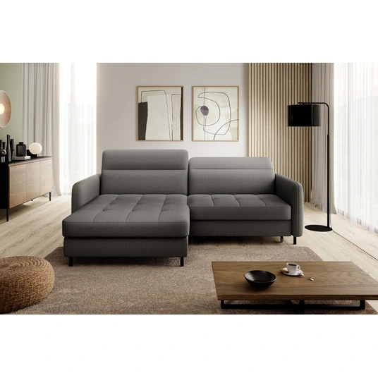 Kampinė sofa Gomsi su patalynės dėže, audinys Manhattan 06