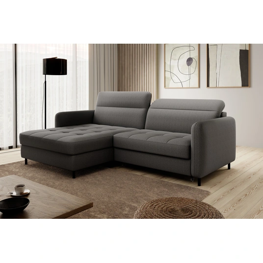 Kampinė sofa Gomsi su patalynės dėže, audinys Manhattan 06