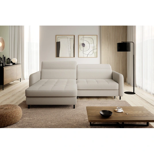 Kampinė sofa Gomsi su patalynės dėže, audinys Royal 18
