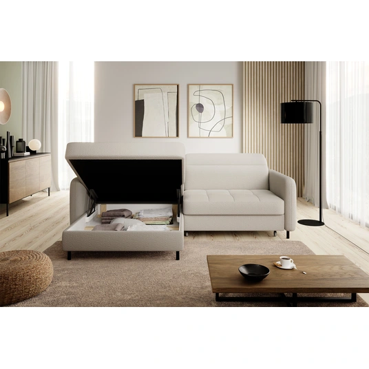 Kampinė sofa Gomsi su patalynės dėže, audinys Royal 18