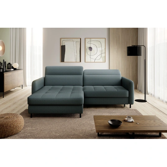 Kampinė sofa Gomsi su patalynės dėže, audinys Manhattan 38