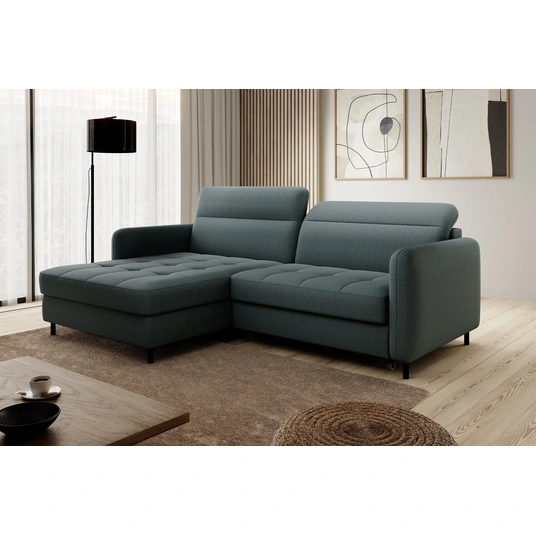 Kampinė sofa Gomsi su patalynės dėže, audinys Manhattan 38