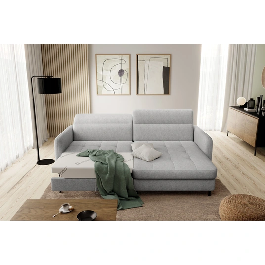 Kampinė sofa Gomsi su patalynės dėže, audinys Raquel 03