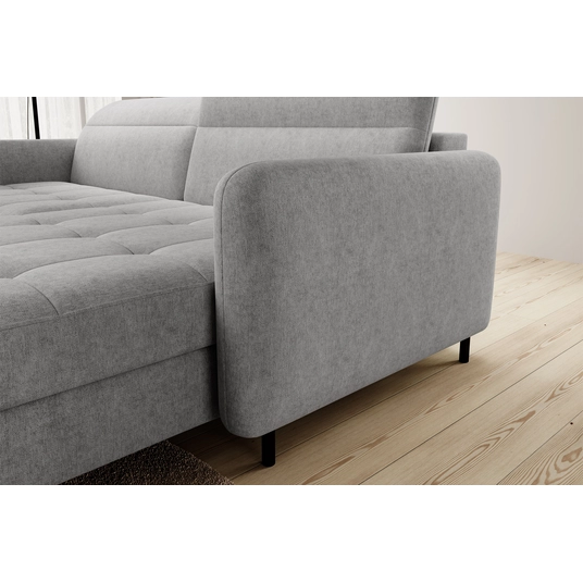 Kampinė sofa Gomsi su patalynės dėže, audinys Raquel 03