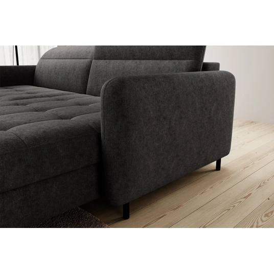 Kampinė sofa Gomsi su patalynės dėže, audinys Raquel 05