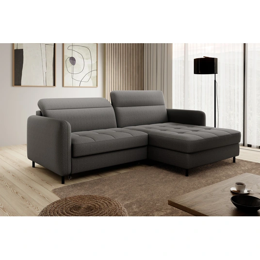 Kampinė sofa Gomsi su patalynės dėže, audinys Manhattan 06