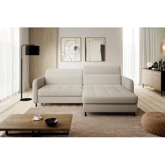 Kampinė sofa Gomsi su patalynės dėže, audinys Royal 18