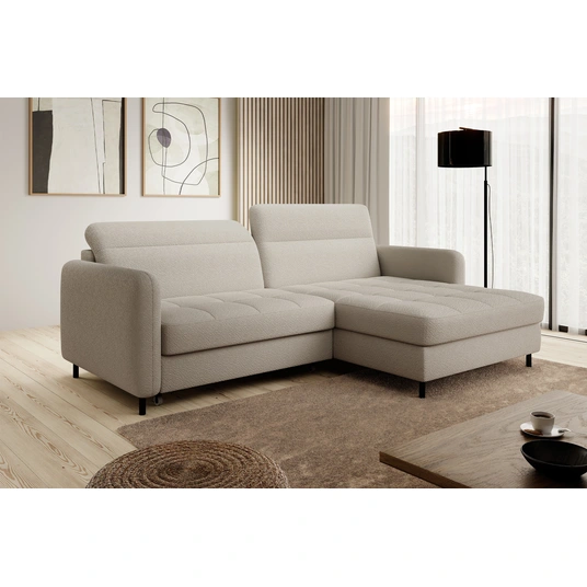 Kampinė sofa Gomsi su patalynės dėže, audinys Royal 18