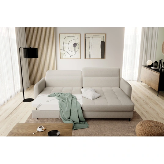 Kampinė sofa Gomsi su patalynės dėže, audinys Royal 18