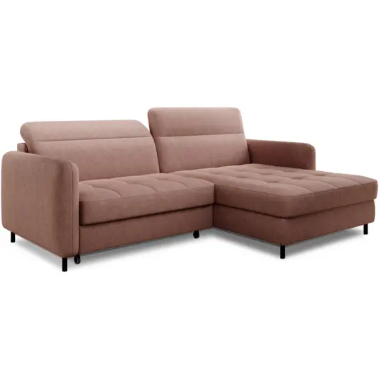 Kampinė sofa Gomsi su patalynės dėže, audinys Raquel 24