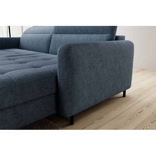 Kampinė sofa Gomsi su patalynės dėže, audinys Raquel 40