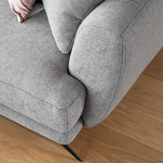 Kampinė sofa Larde su patalynės dėže, audinys Nube 40