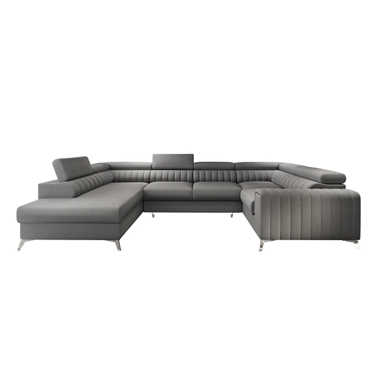 Kampinė sofa Louis su patalynės dėže, audinys Flores 5