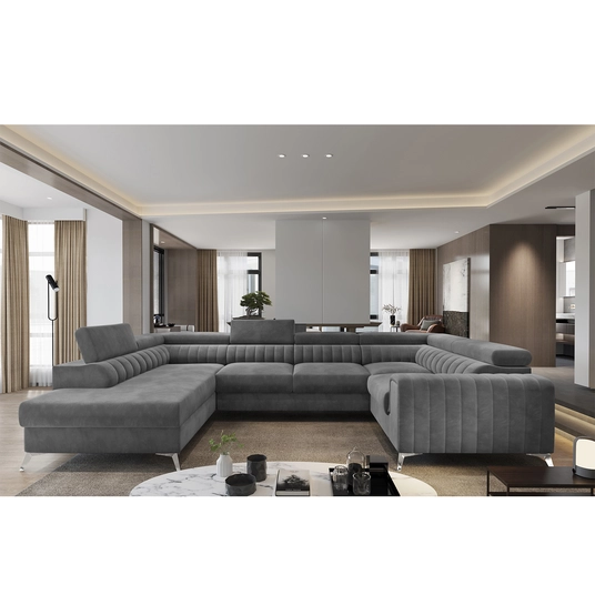 Kampinė sofa Louis su patalynės dėže, audinys Sola 6