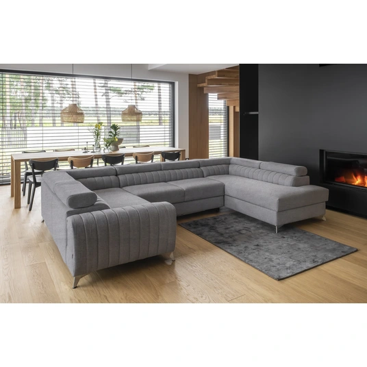 Kampinė sofa Louis su patalynės dėže, audinys Nube 35