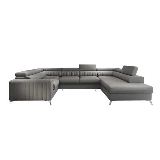Kampinė sofa Louis su patalynės dėže, audinys Nube 40