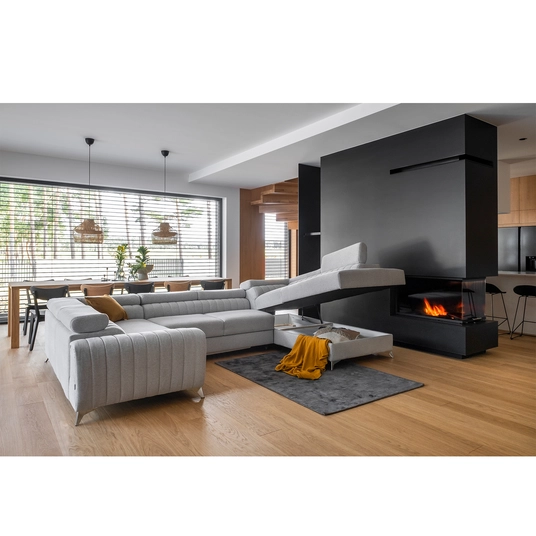 Kampinė sofa Louis su patalynės dėže, audinys Gojo 5